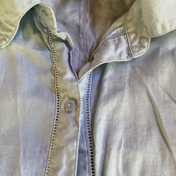 Linen three quarter sleeve button up blouse, Old Navy XL - Picture 5 of 5